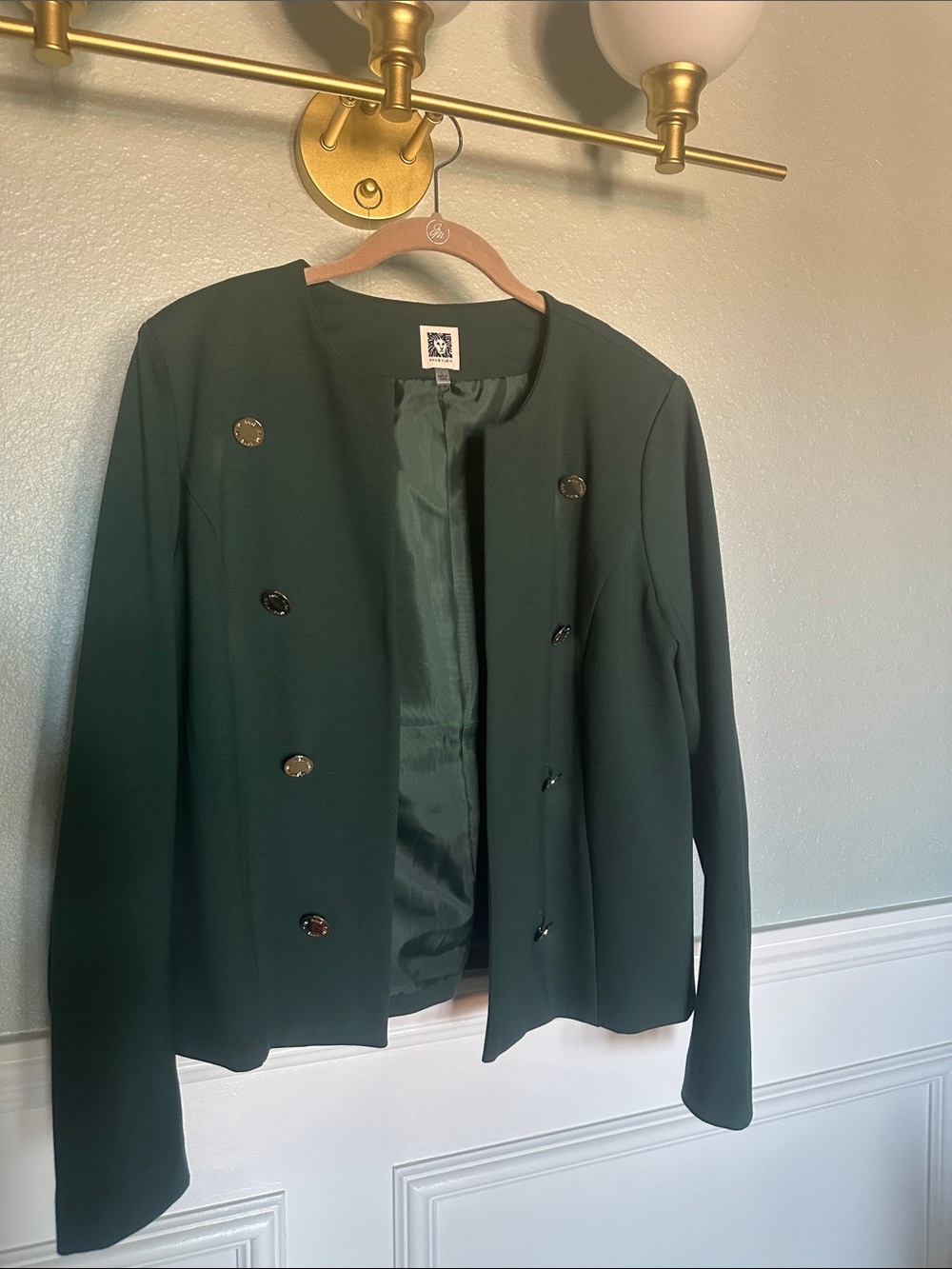 NEW Anne Klein Blazer in emerald green